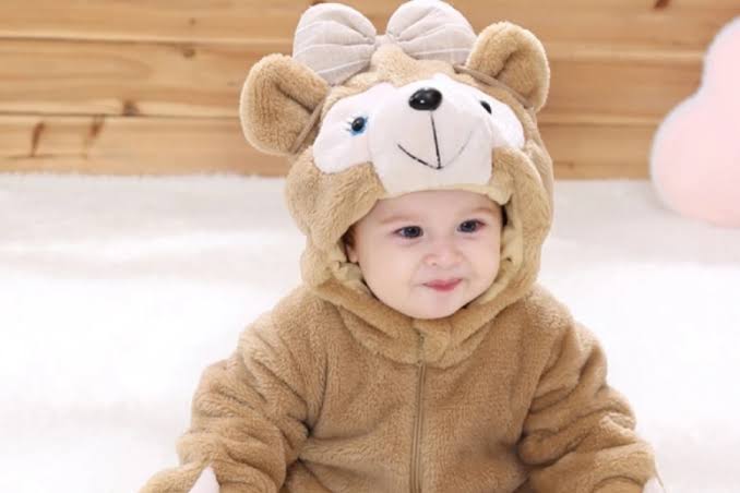 Stay Stylish this Season with the RS 149 Bear Design Long-Sleeve Baby Jumpsuit from The Spark Shop